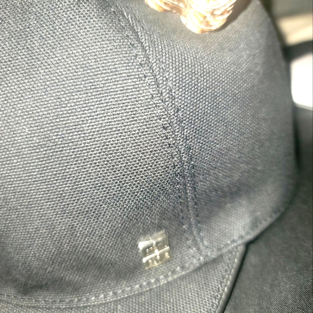 Givenchy Mens Horns Cap Black Knit Cotton Canvas Adjustable Buckle Trucker Hat
